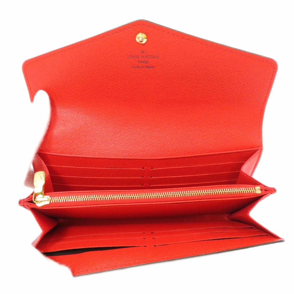 Louis Vuitton Portefeuille Sarah Coquelicot Red Long Wallet Monogram Canvas - Picture 4 of 6